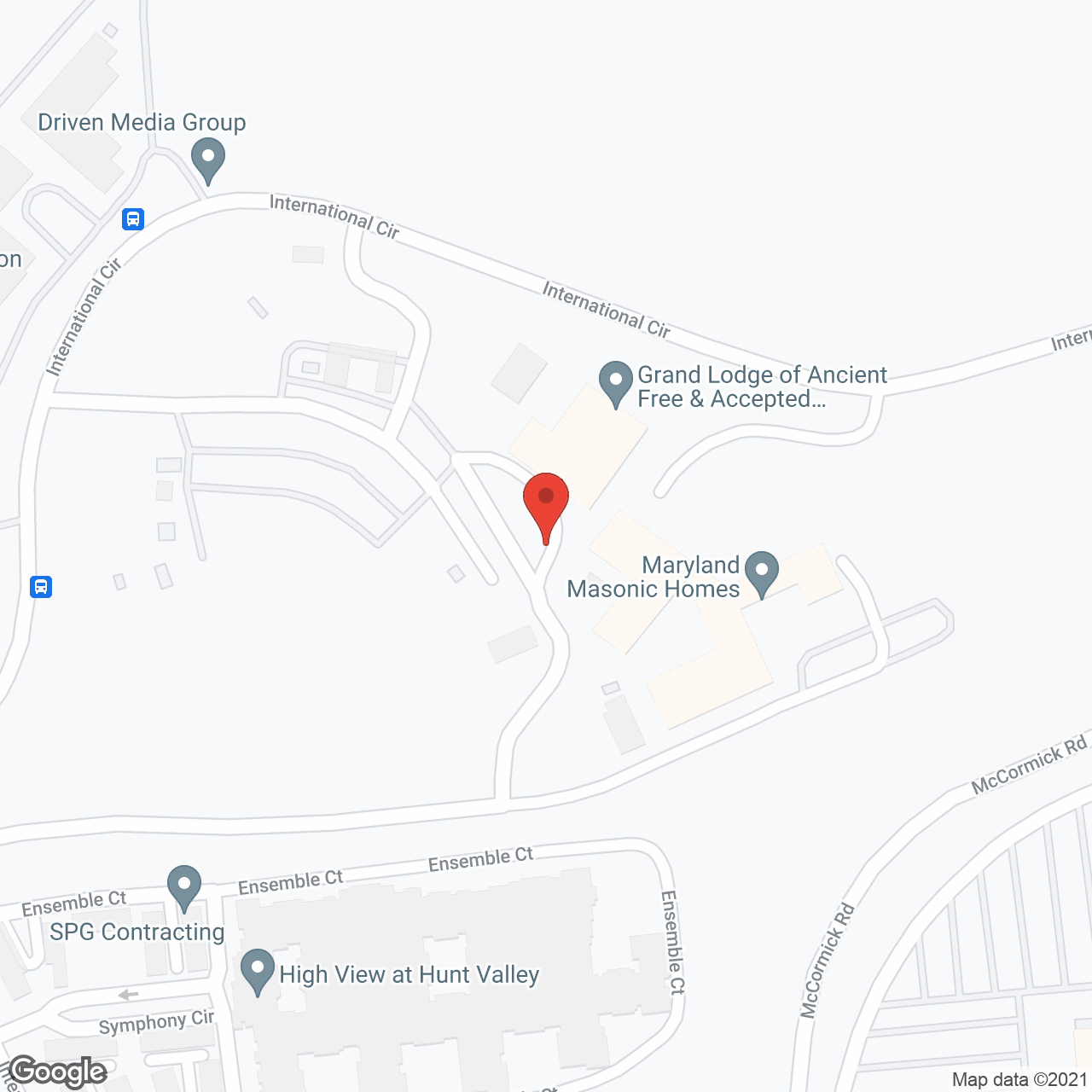 Maryland Masonic Homes in google map