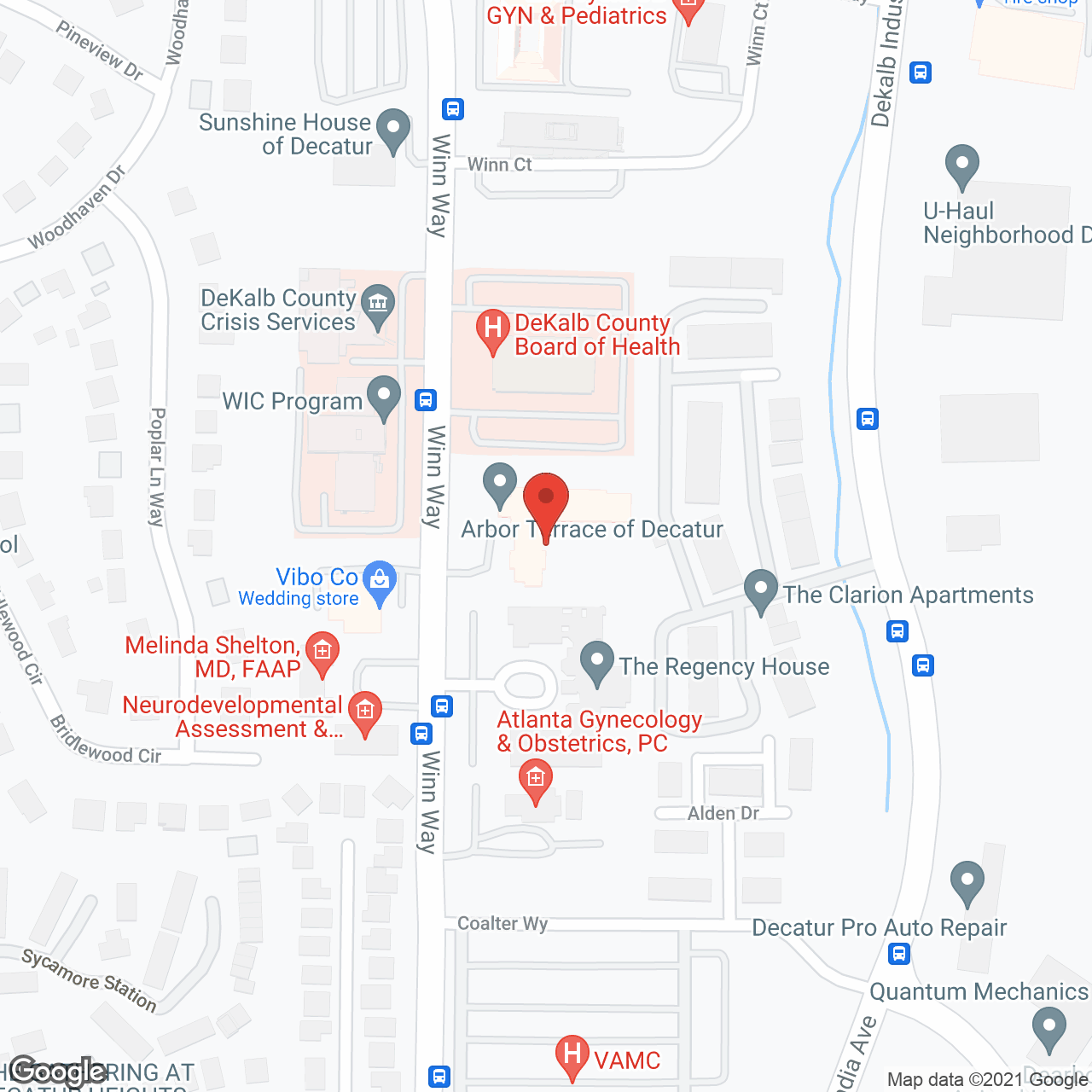 Arbor Terrace of Decatur in google map