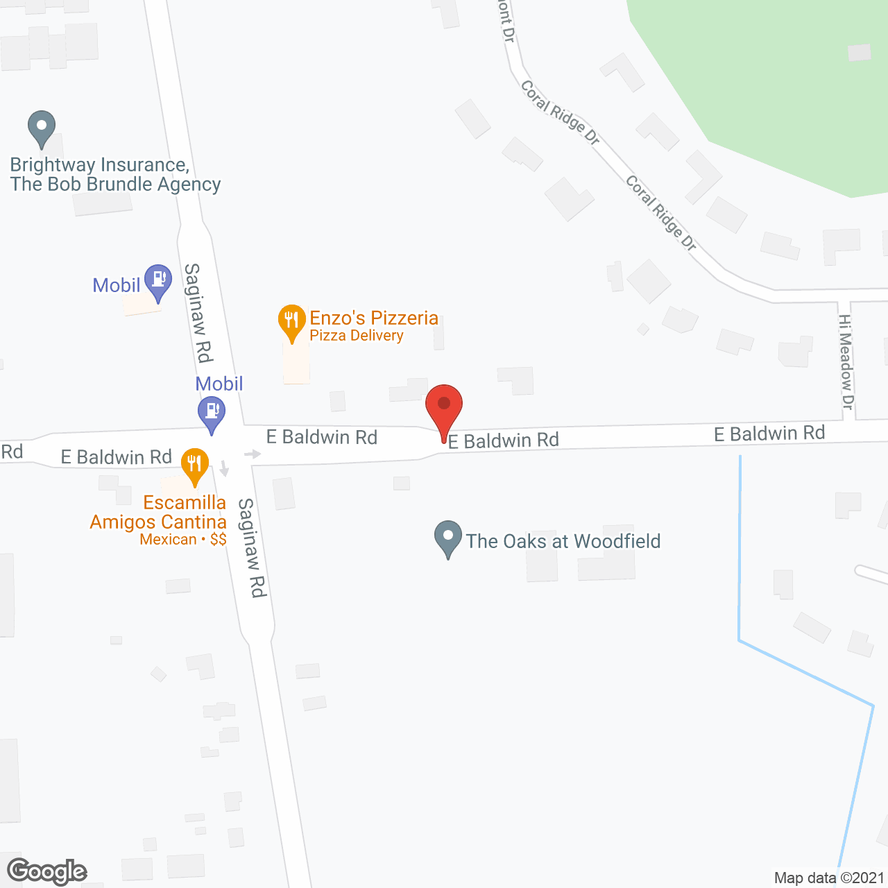 The Oaks at Woodfield in google map