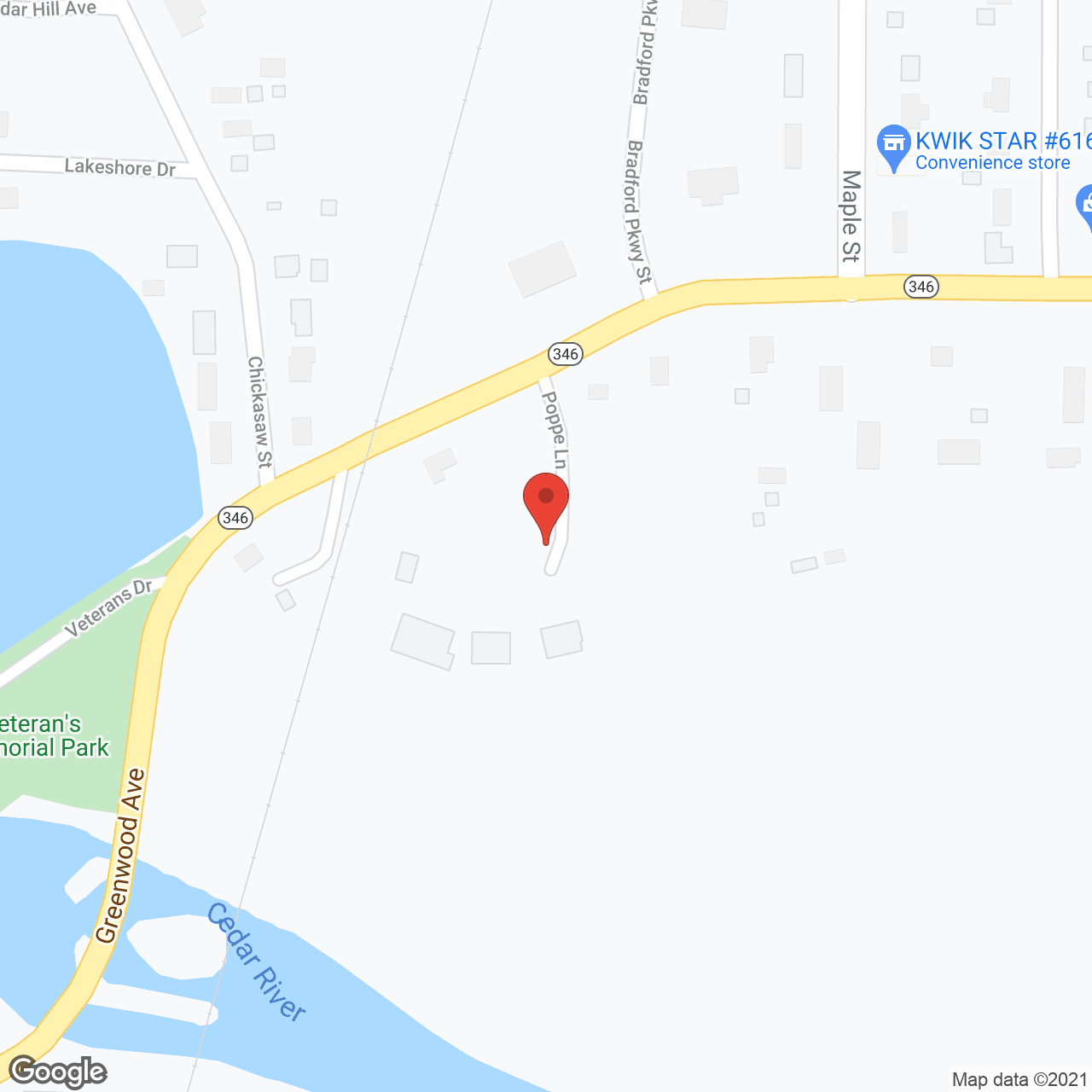 Cedar Vale Assisted Living in google map