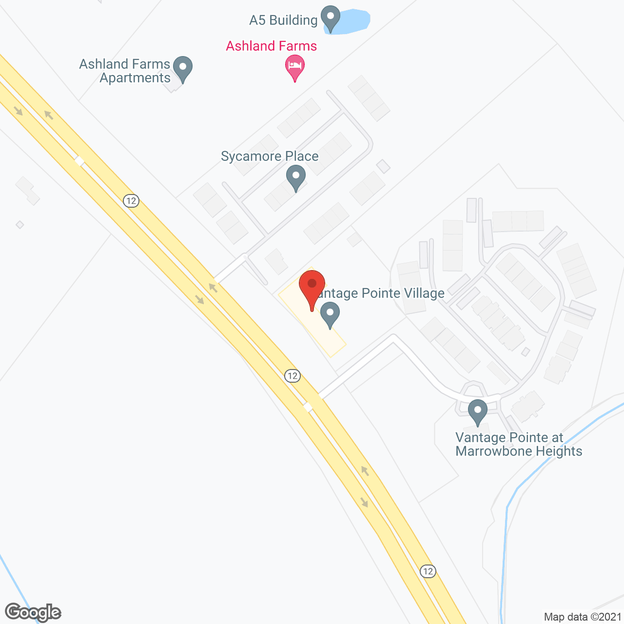 Vantage Pointe Village in google map