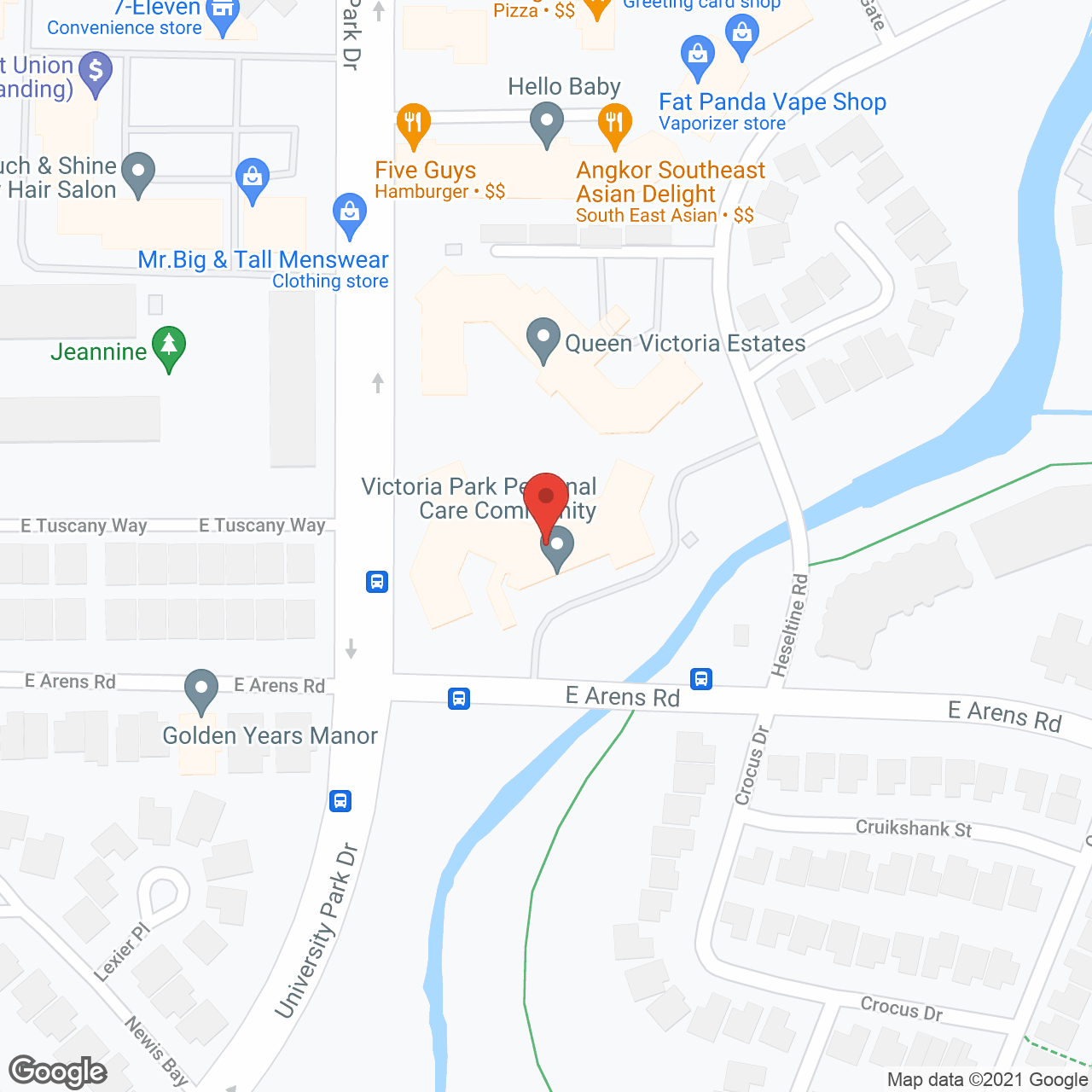 Victoria Park Personal Care Community in google map