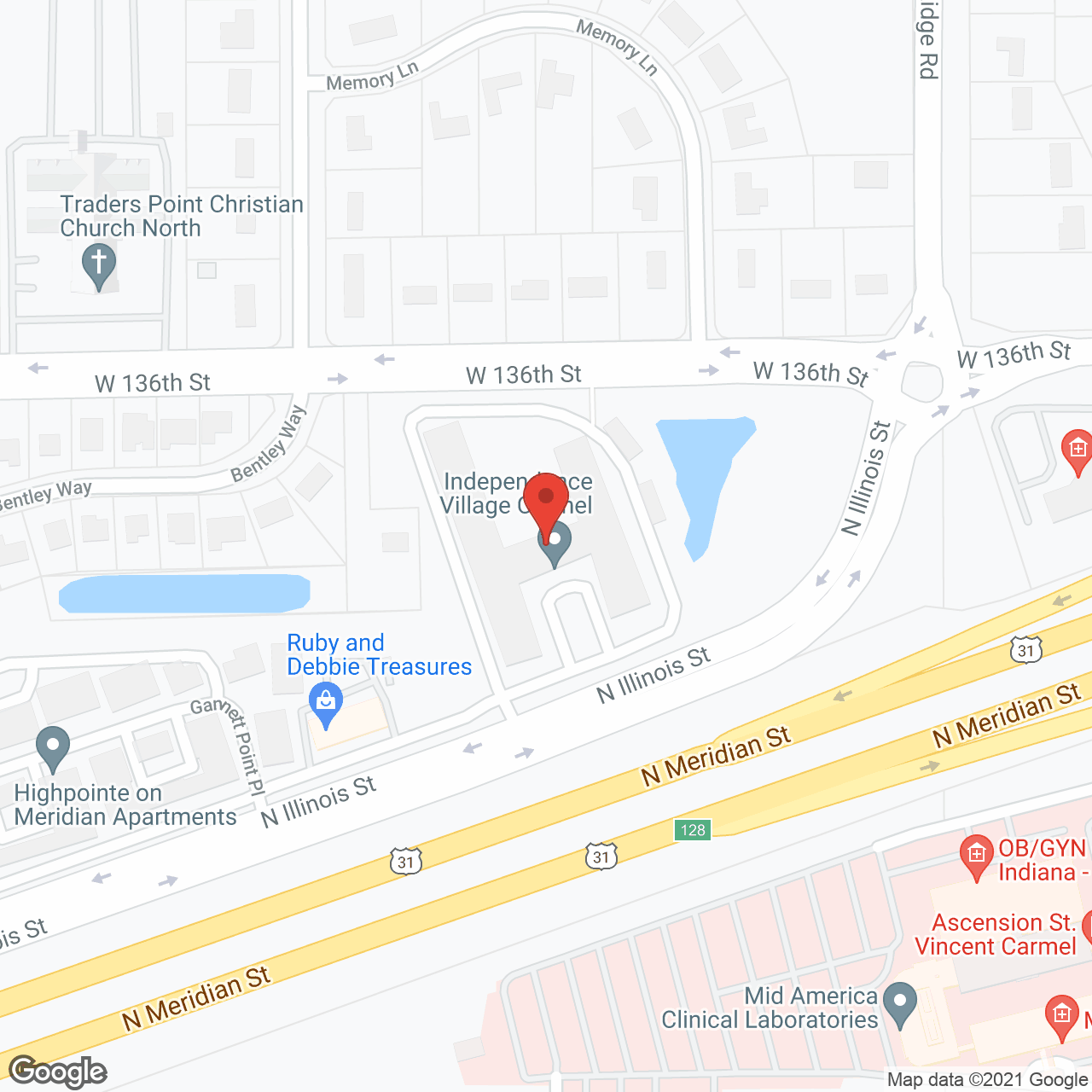 Independence Village of Carmel in google map