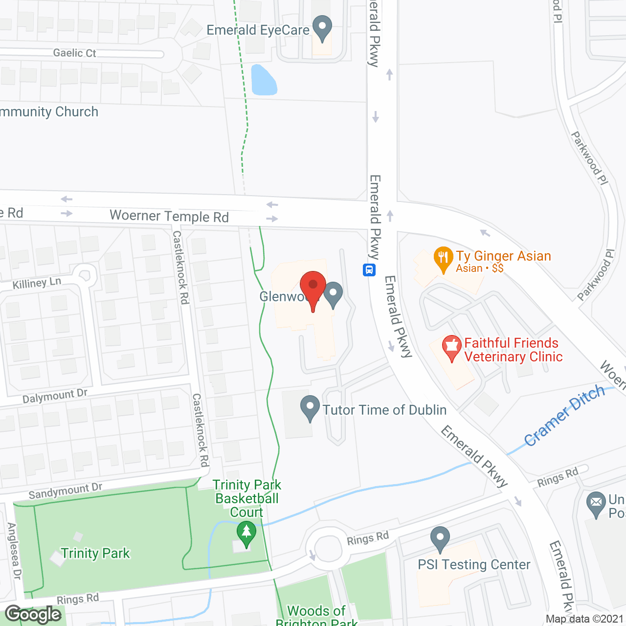Glenwood in google map