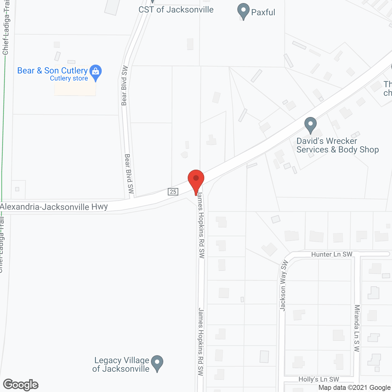 Legacy Village of Jacksonville in google map