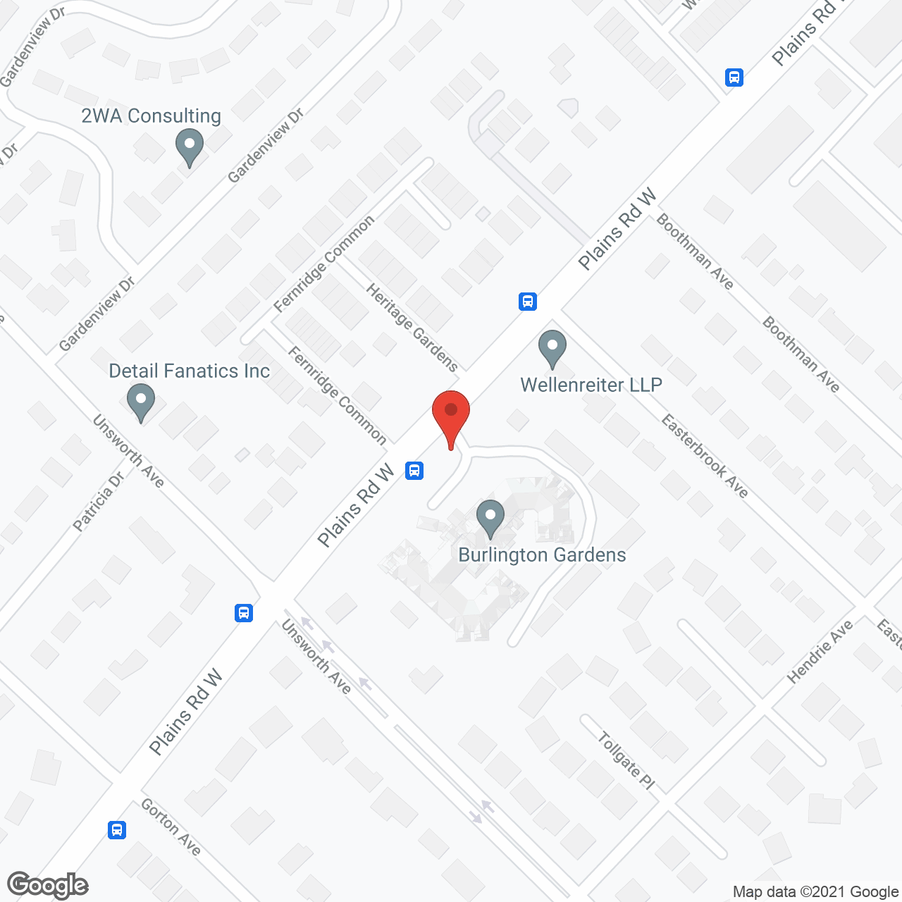 Burlington Gardens in google map
