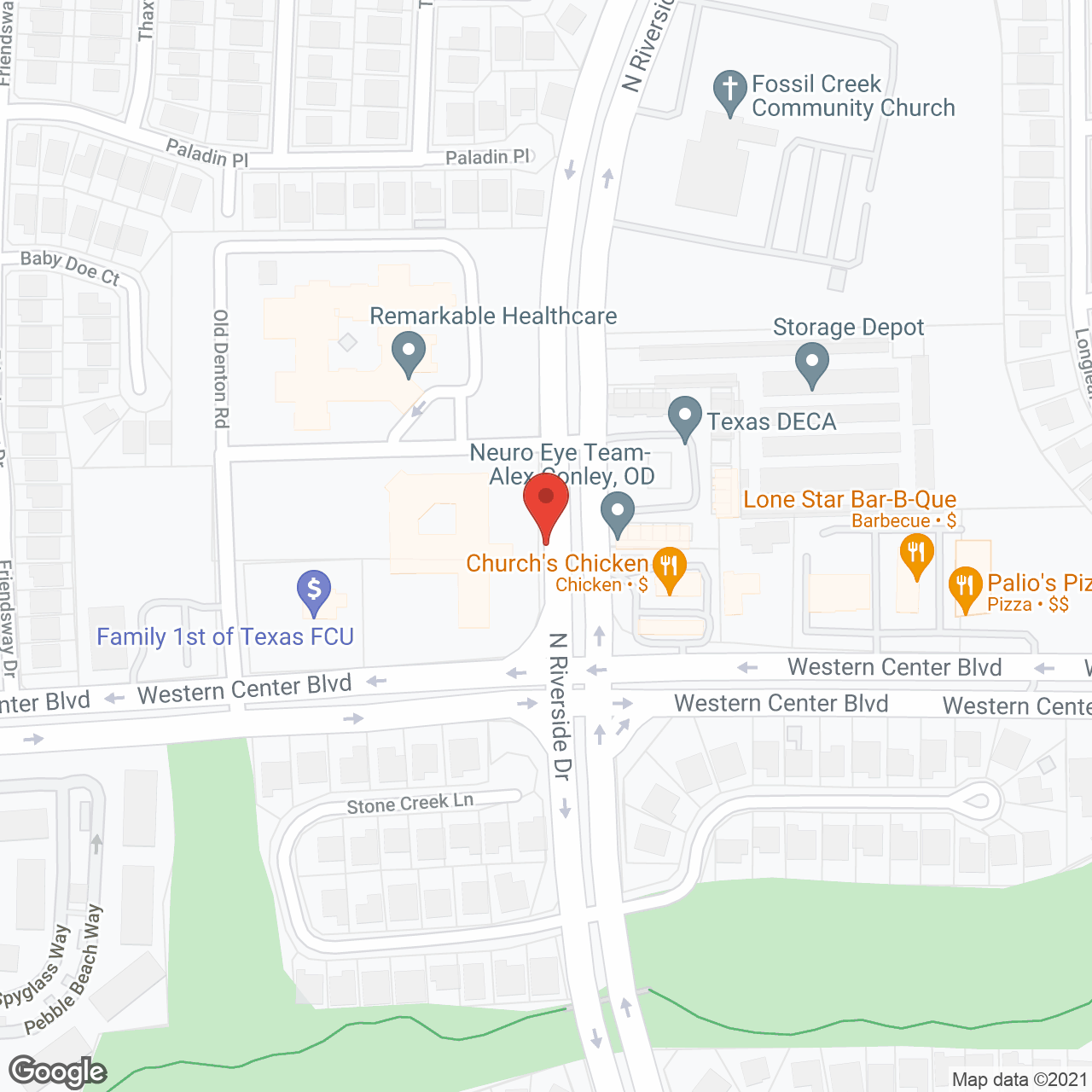 Riverside Oxford Memory Care in google map