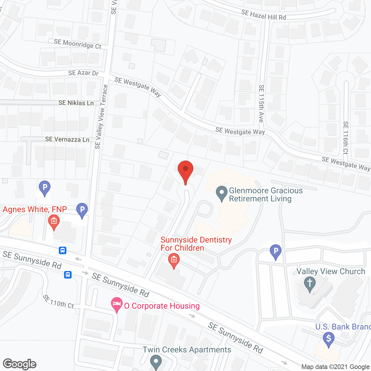 Glenmoore in google map