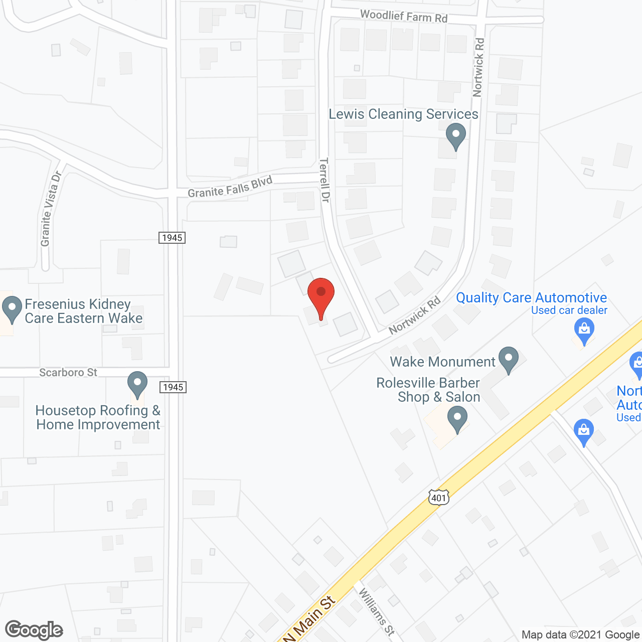 Avendelle Assisted Living Rolesville in google map
