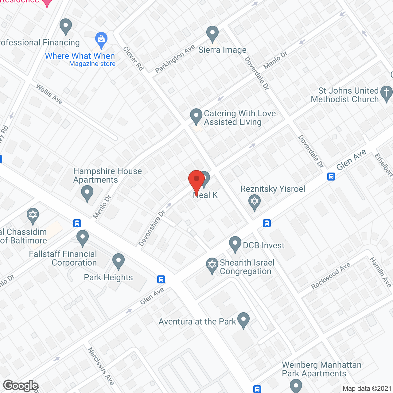 All In The Family Assist Living in google map