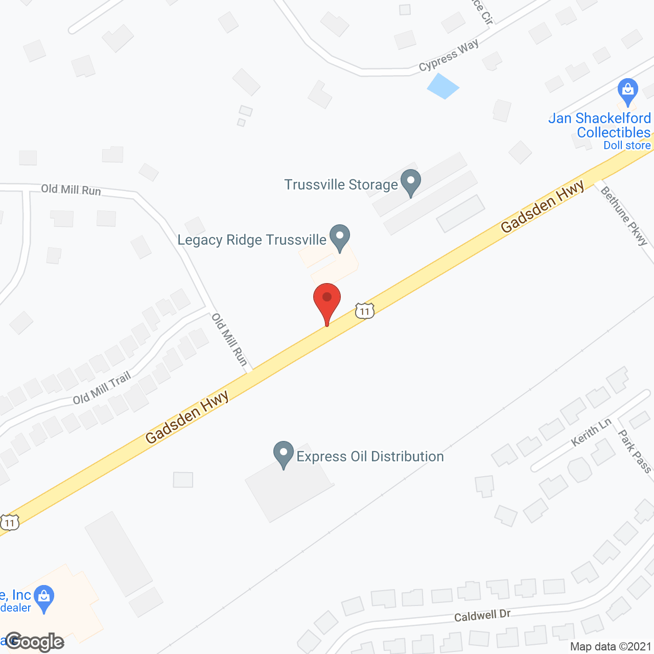 Legacy Ridge in google map
