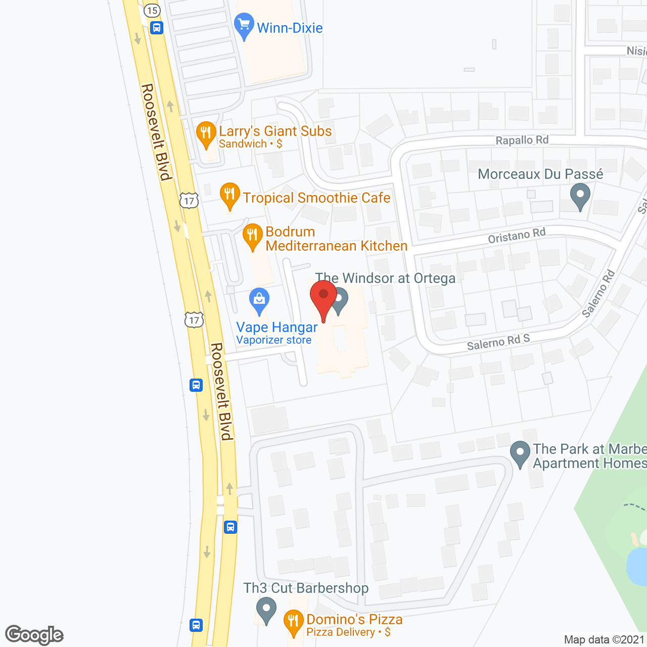 The Windsor at Ortega in google map