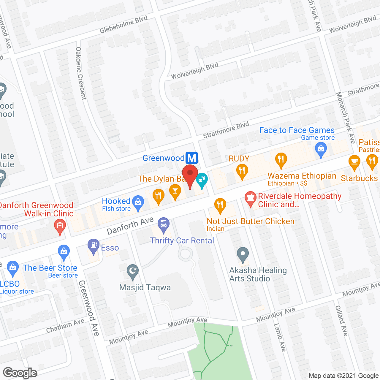 St Davids Village in google map