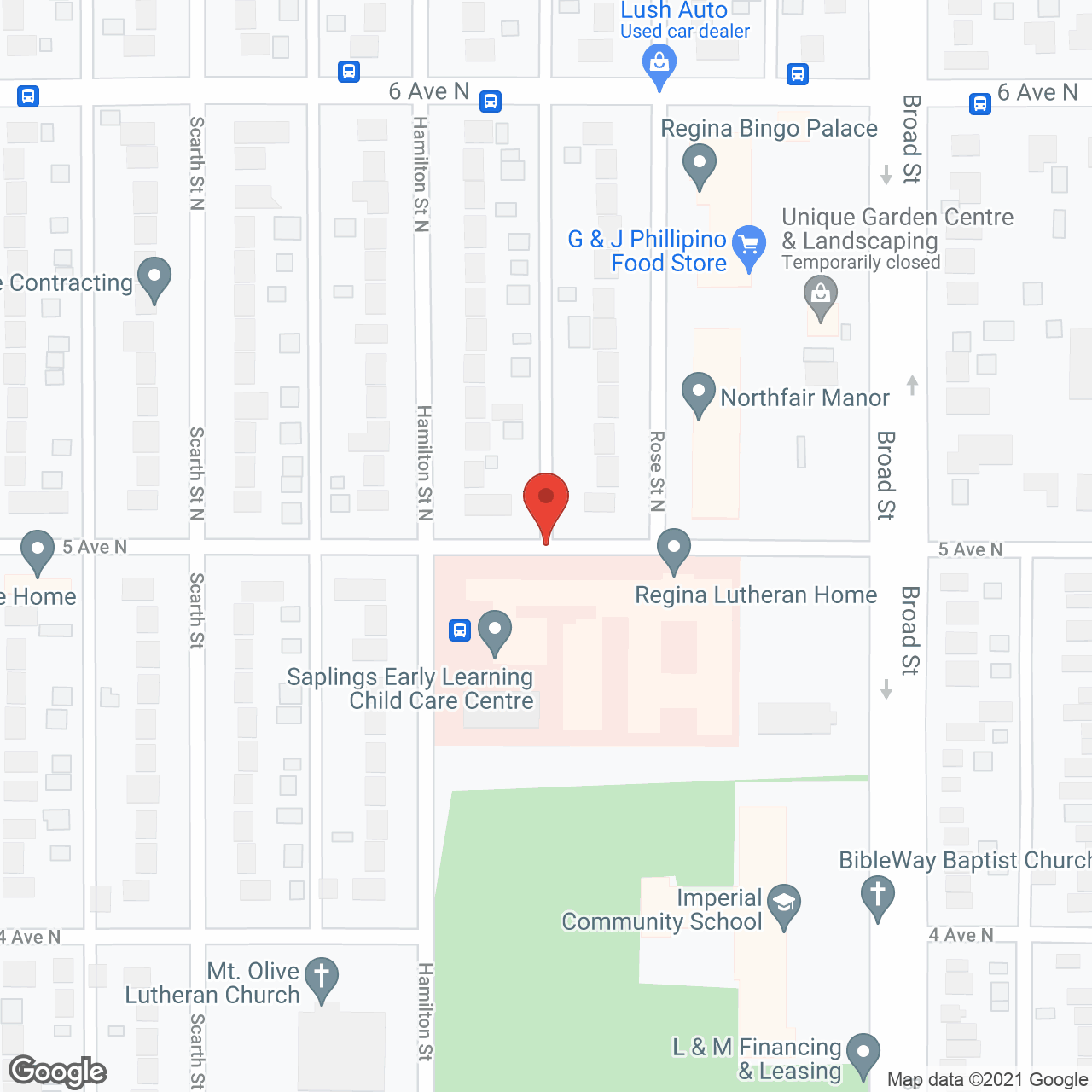 Regina Lutheran Home in google map
