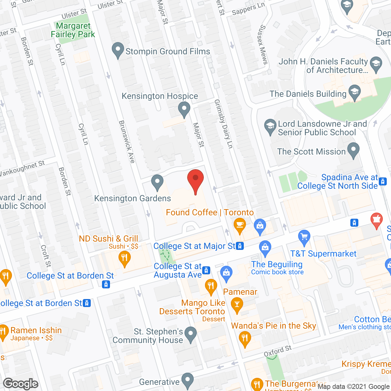Kensington Gardens in google map