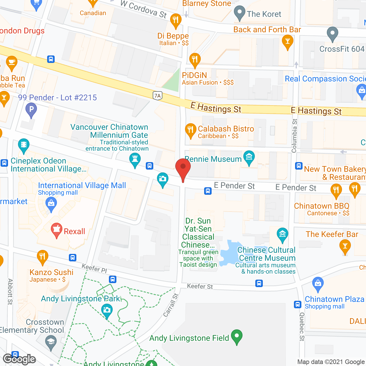 Glory Rooms in google map