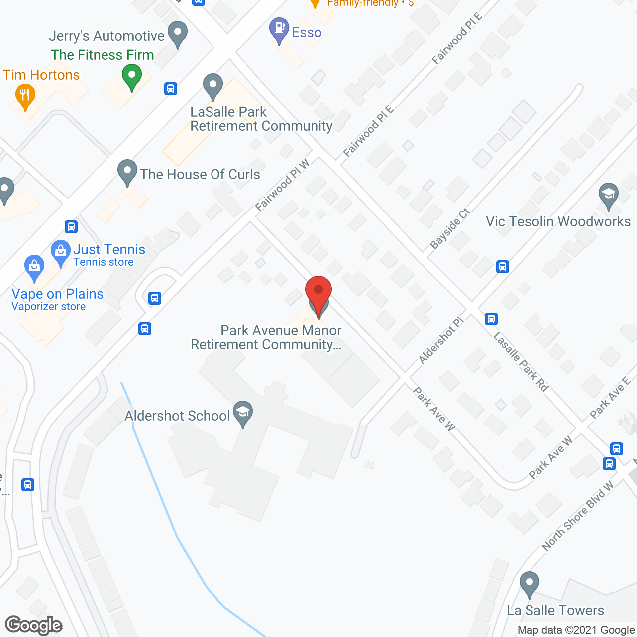 Park Avenue Manor in google map