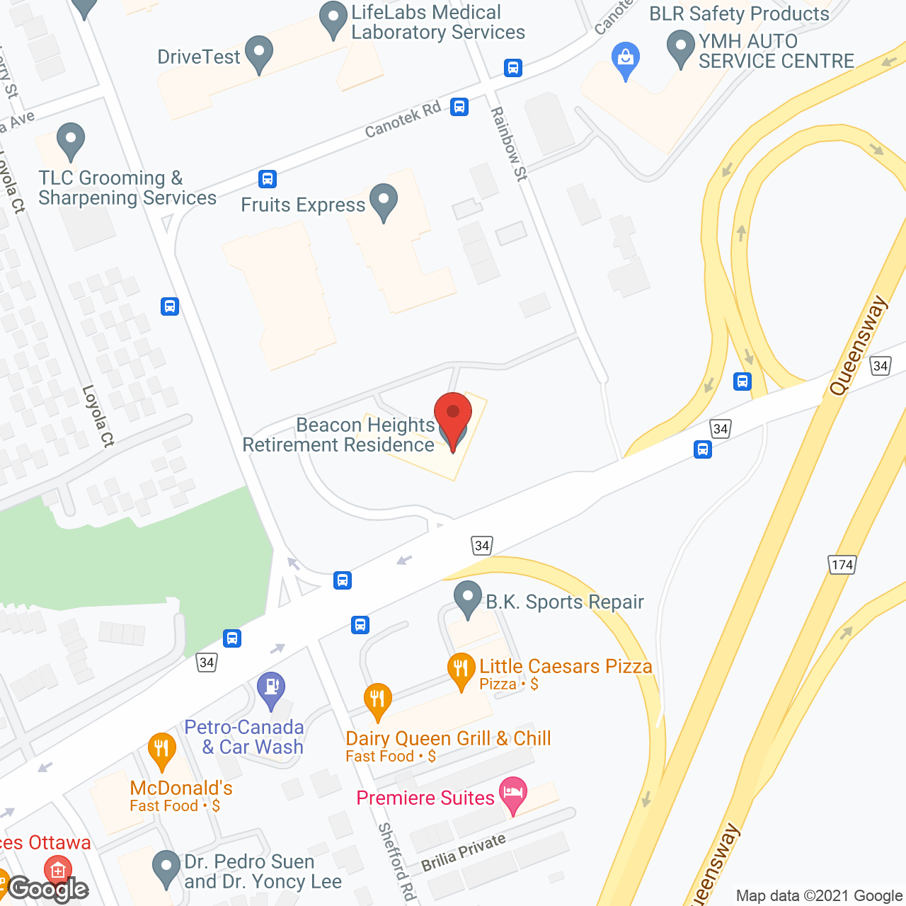 Beacon Heights Retirement Residence in google map