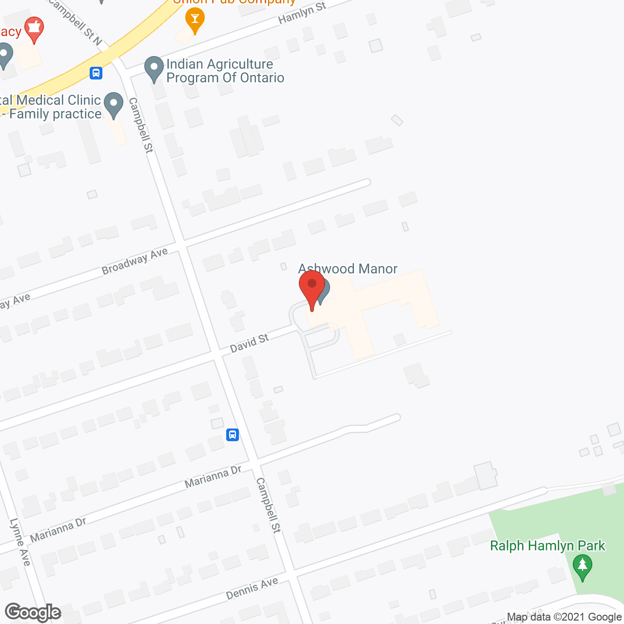 Ashwood Manor in google map