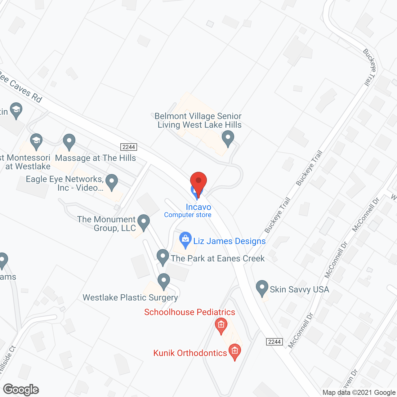 Belmont Village West Lake Hills in google map
