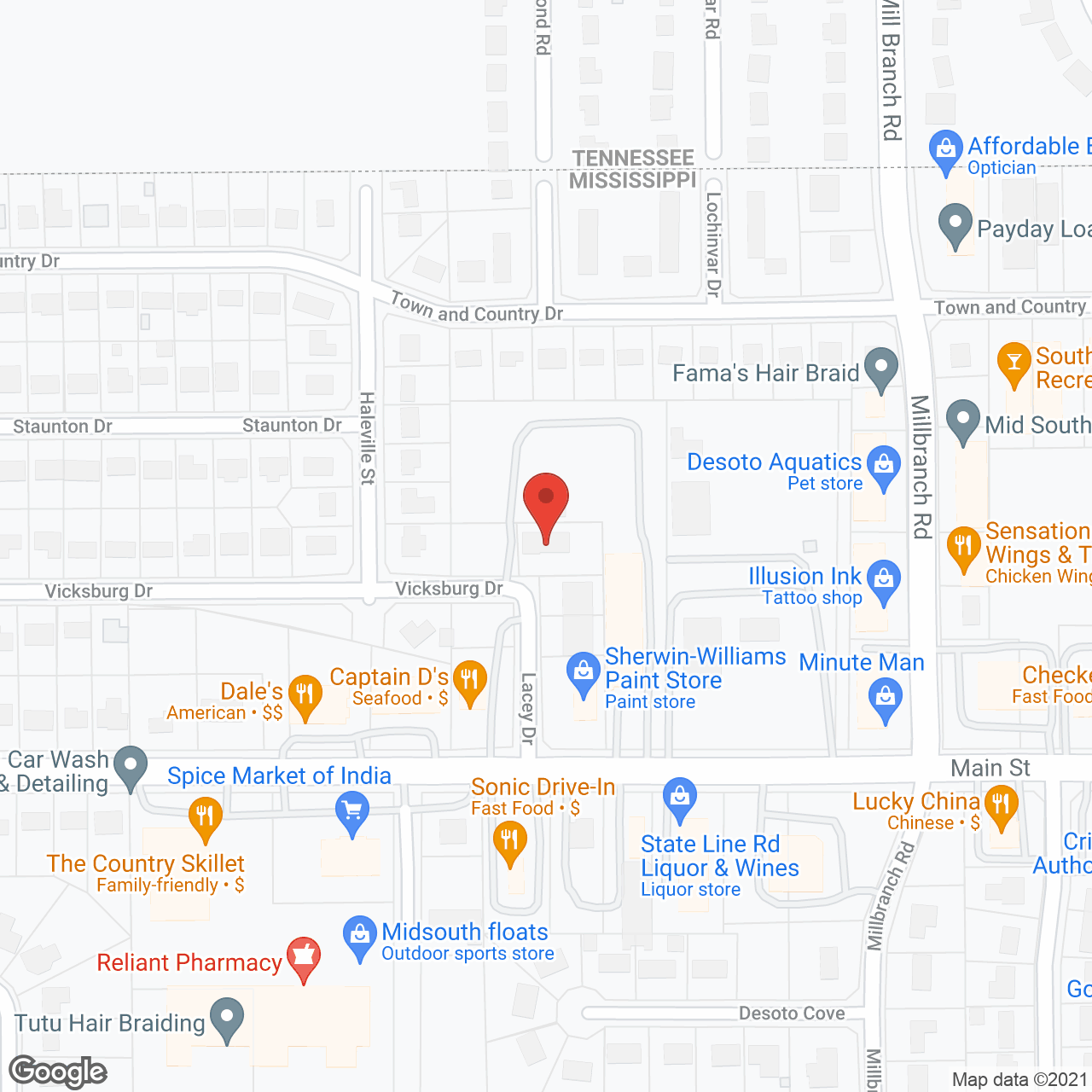 Affordable Senior Care in google map