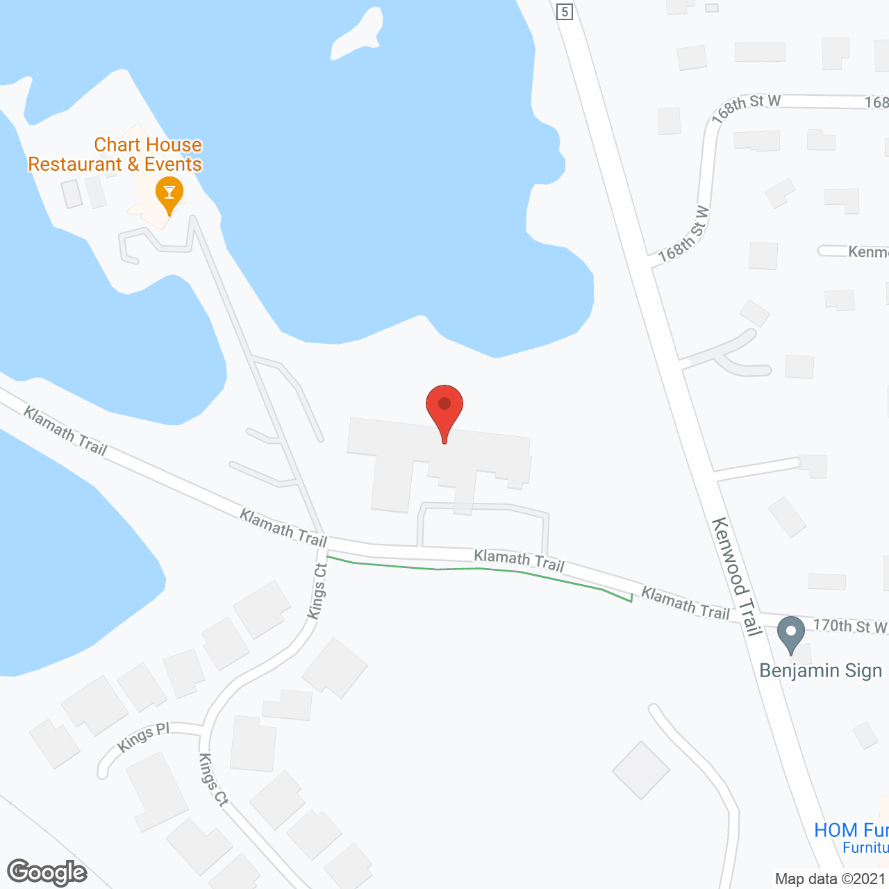 Kingsley Shores in google map