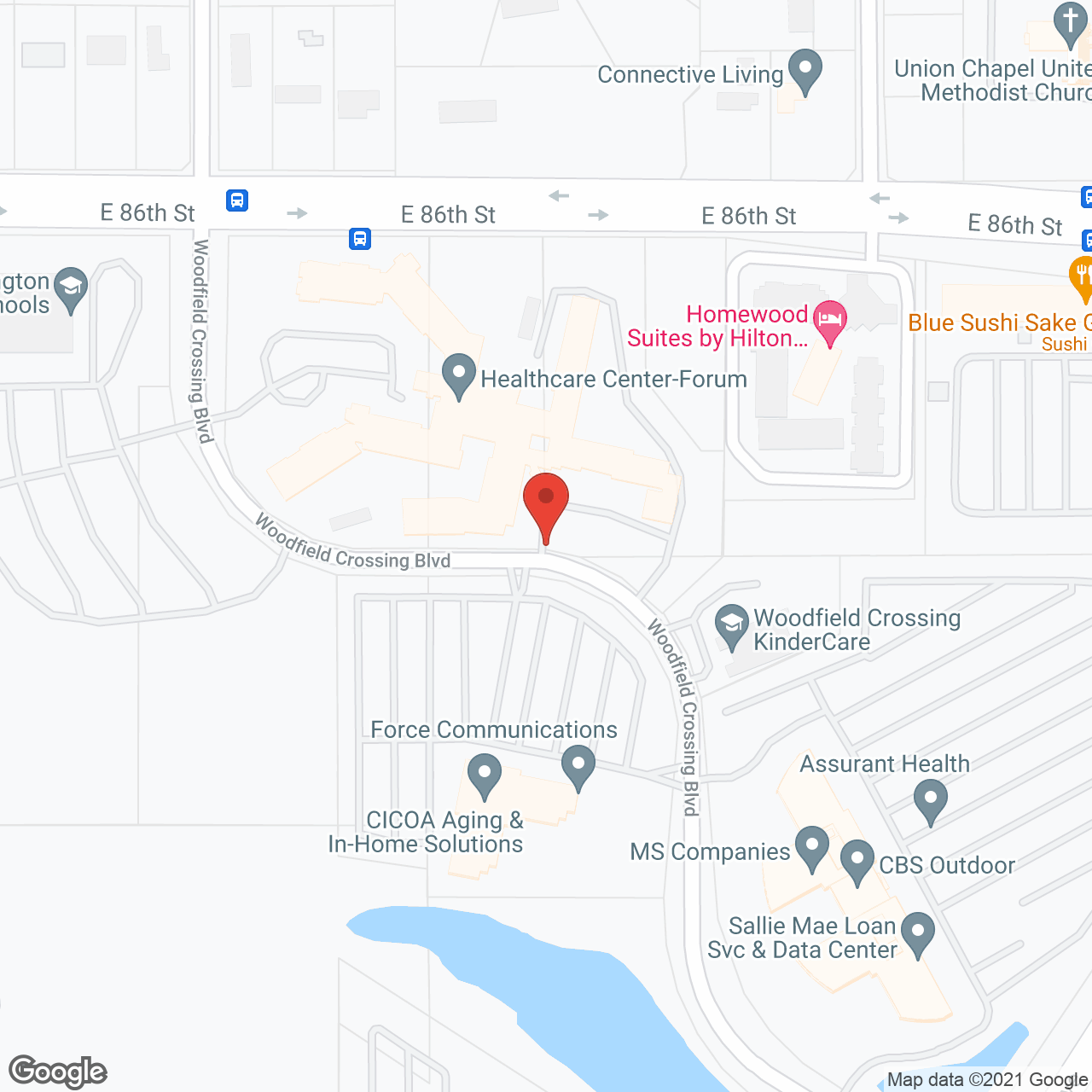 The Forum at the Crossing in google map