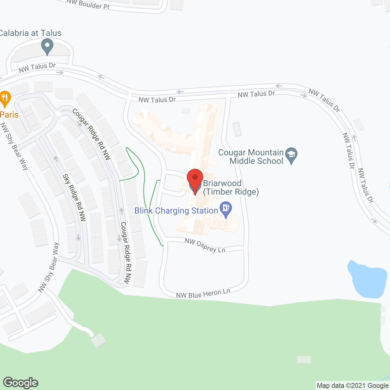 Timber Ridge at Talus-a CCRC community in google map