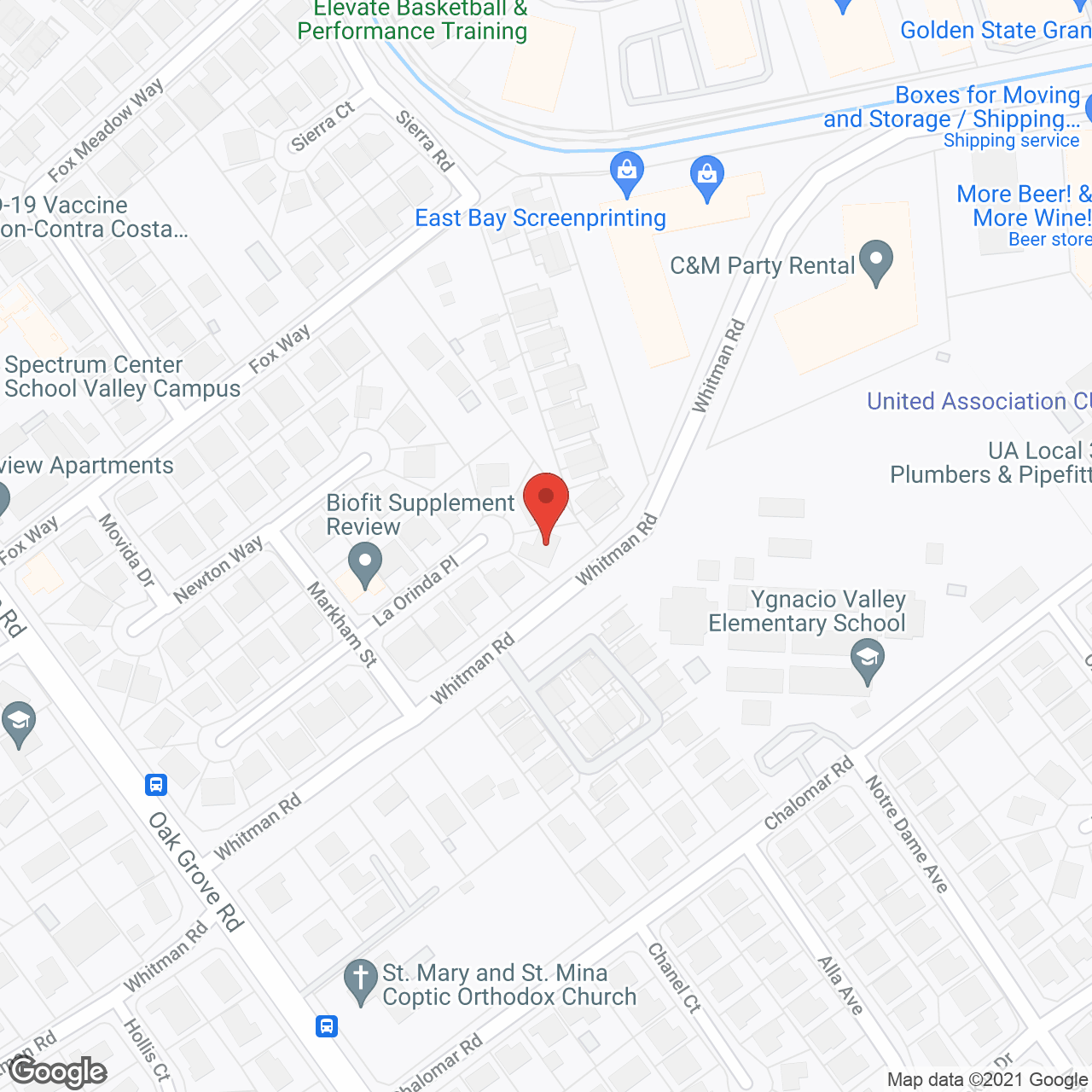 La Orinda Care Home in google map