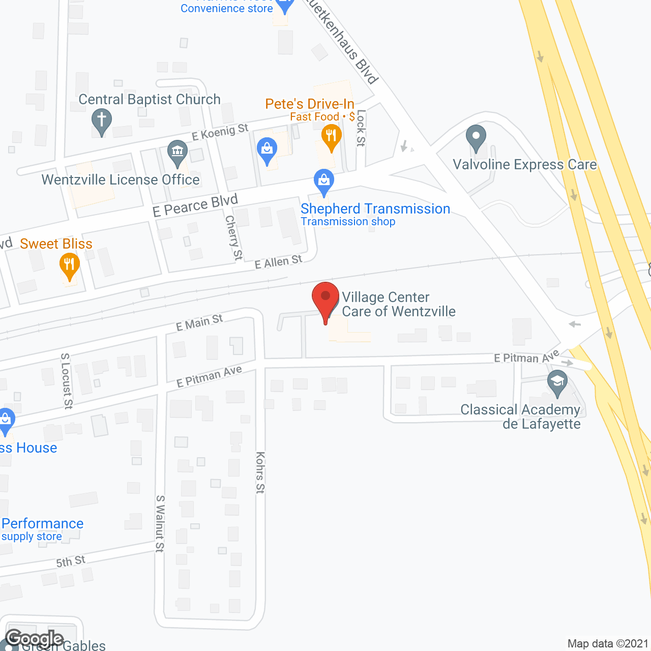 Village Center Care of Wentzville in google map