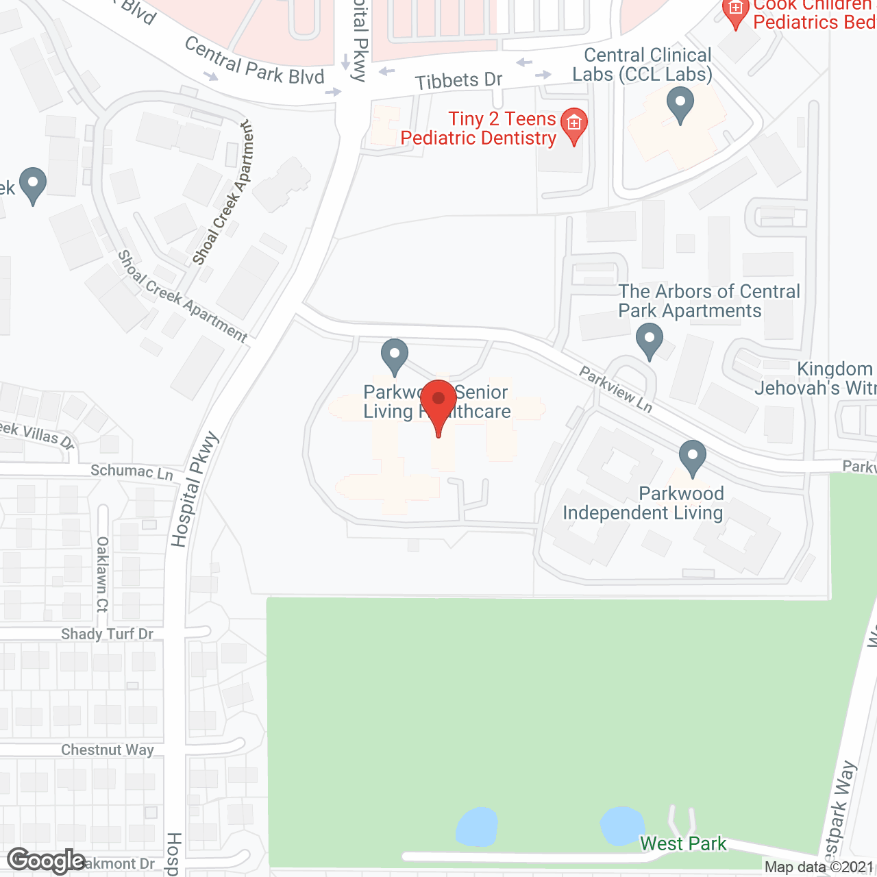 Parkwood Healthcare in google map
