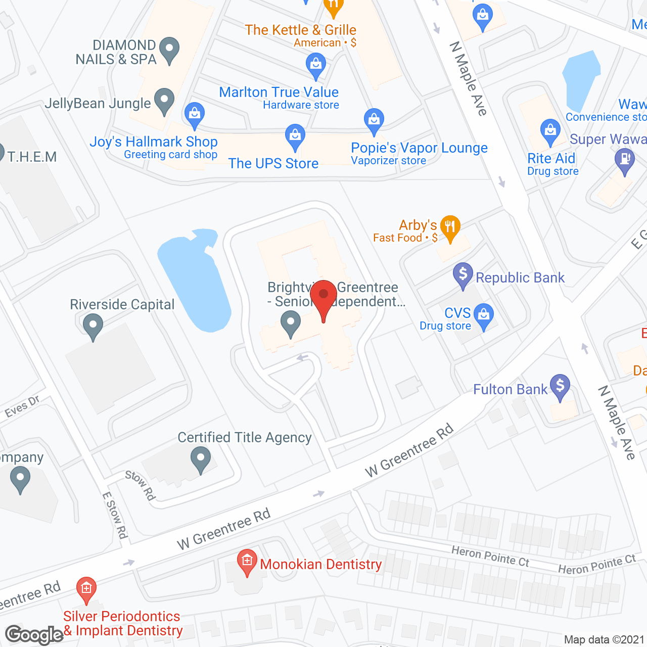 Brightview Greentree in google map