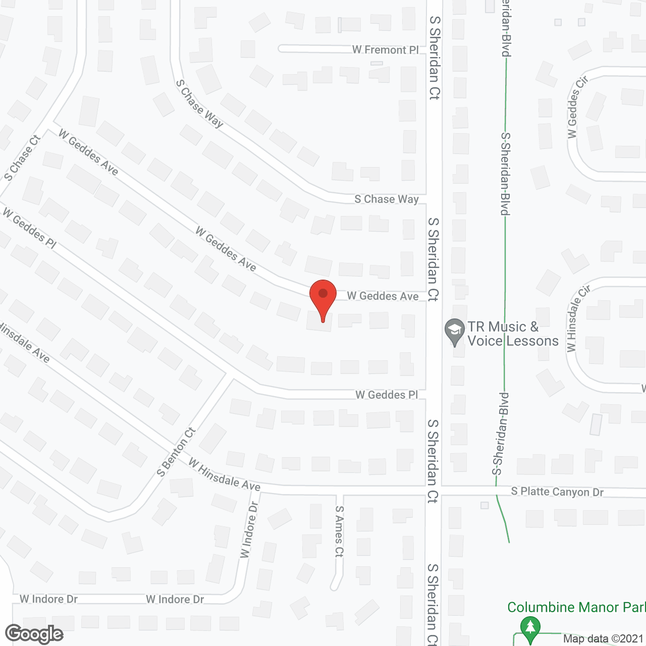 Serenity House Assisted Living Littleton in google map