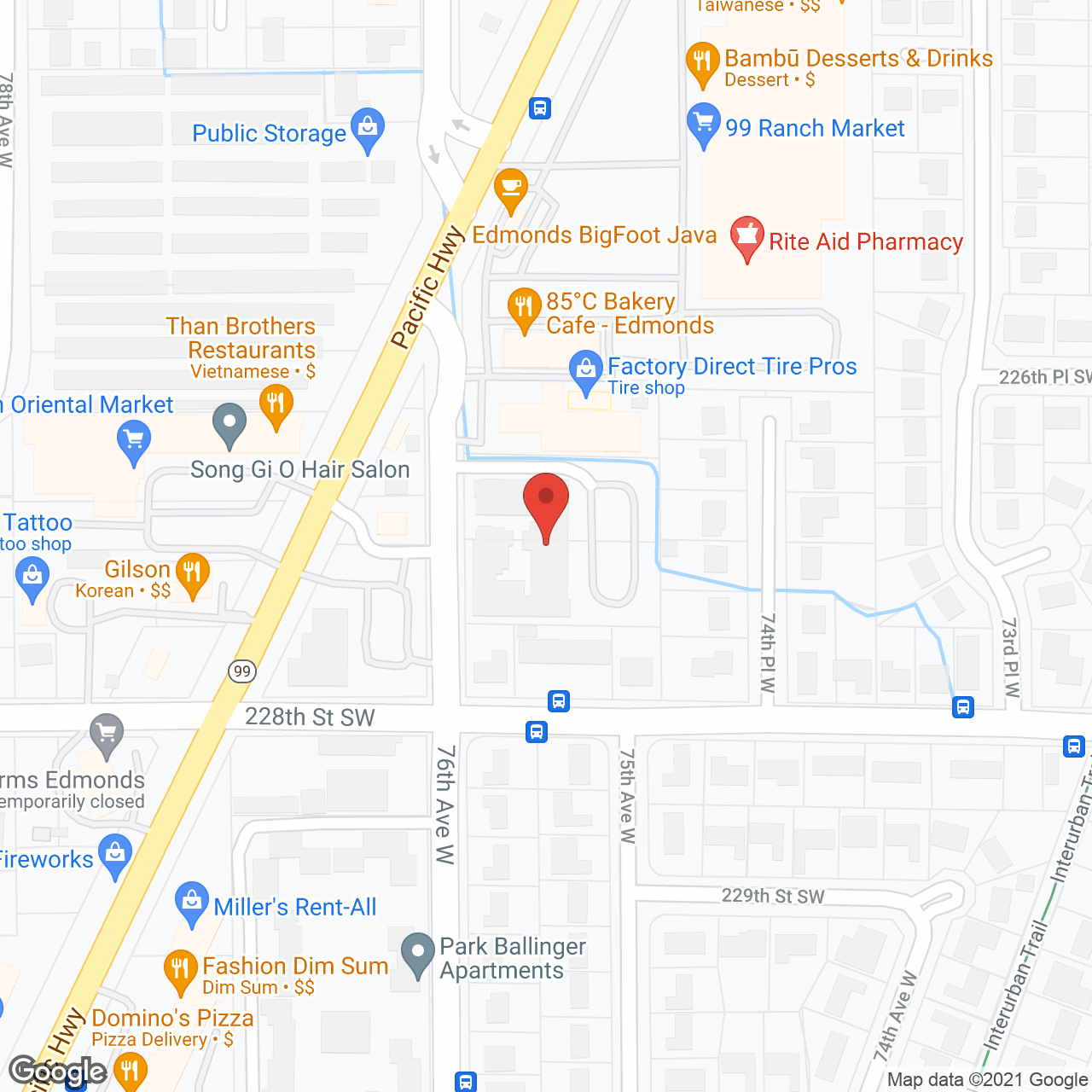 Ballinger Court in google map