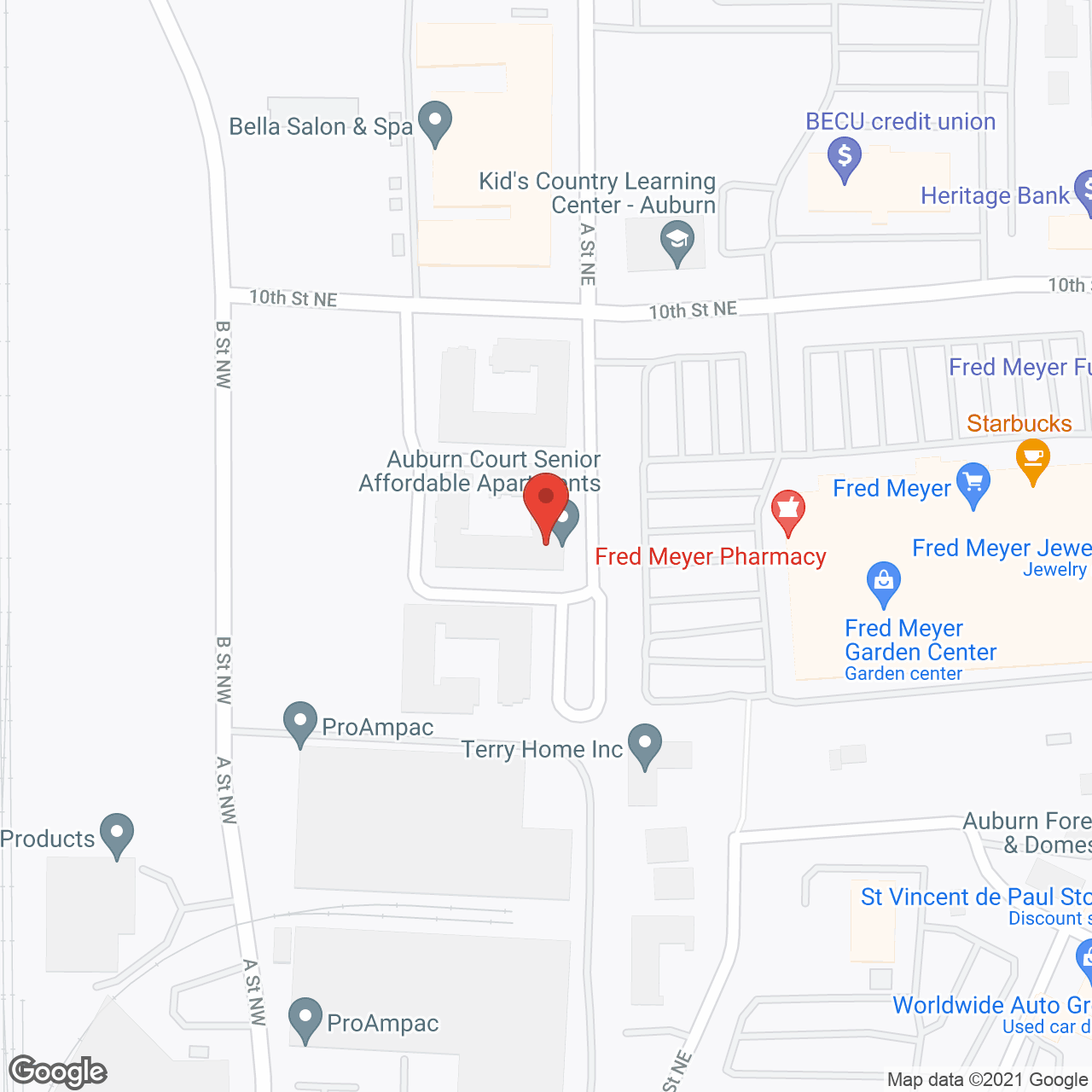 Auburn Court in google map