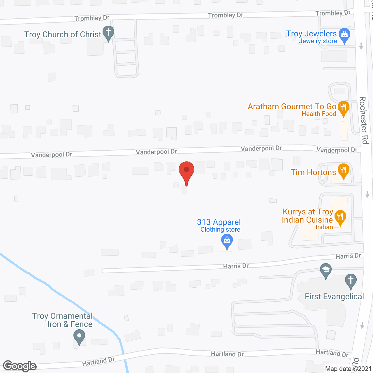 Vanderpool AFC in google map