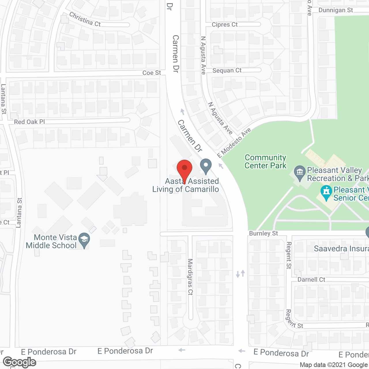 Aasta Assisted Living in google map