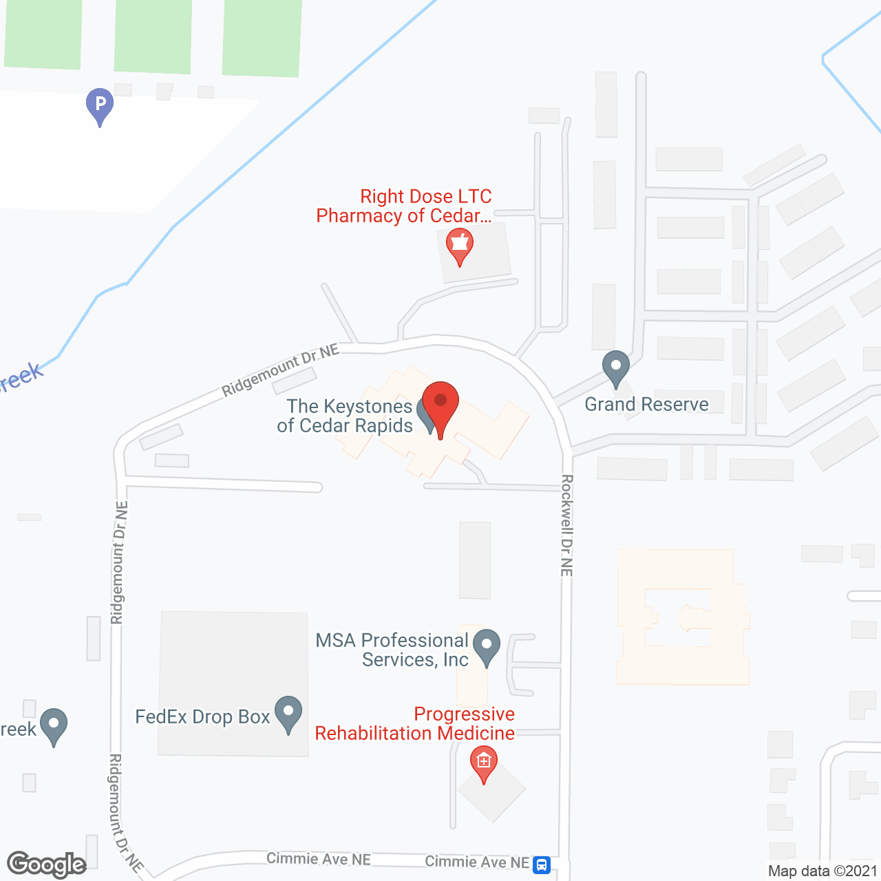 The Keystones of Cedar Rapids in google map