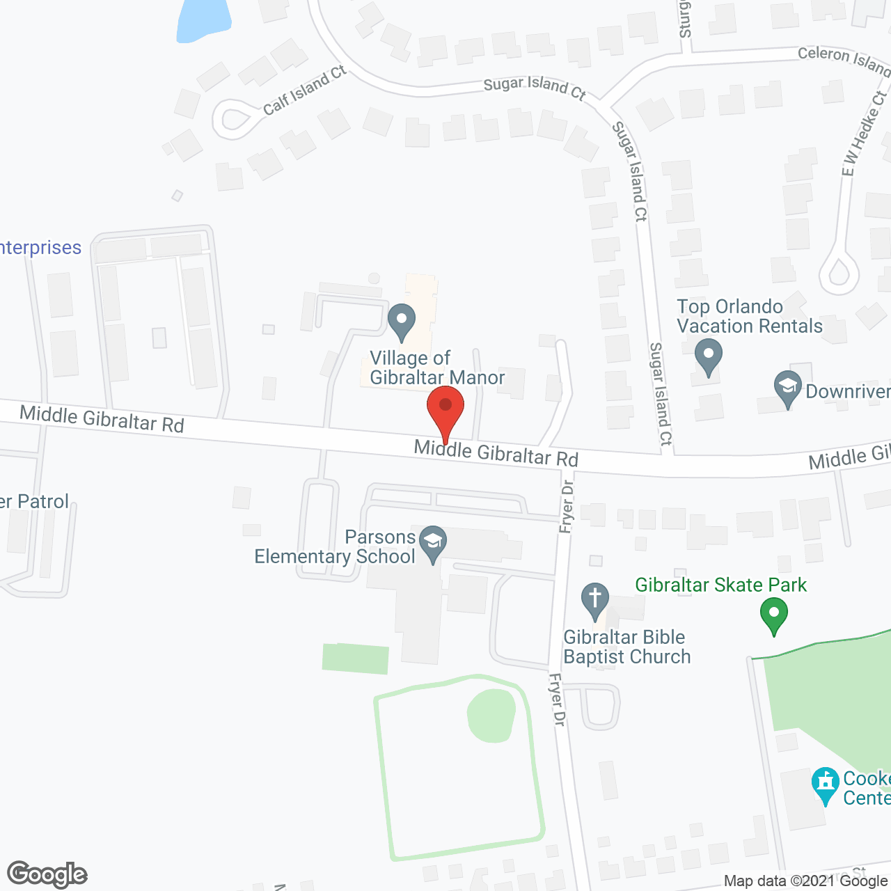 Gibraltar Manor in google map