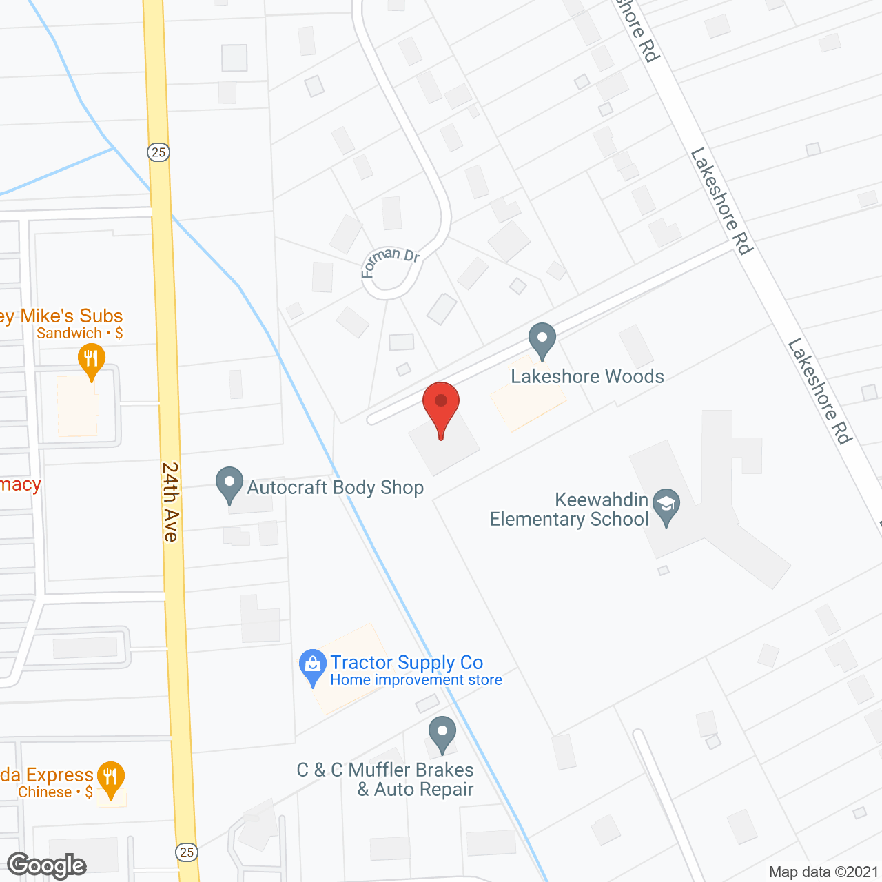 Lakeshore Woods,  A Randall Residence in google map