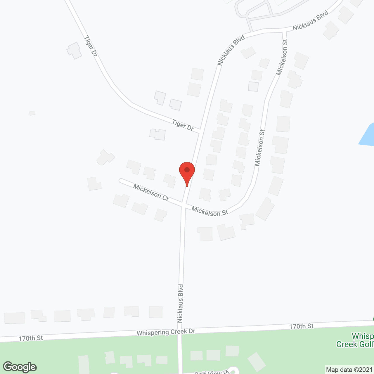 Whispering Creek in google map