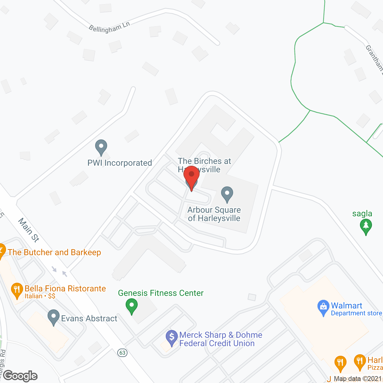 The Birches at Harleysville in google map
