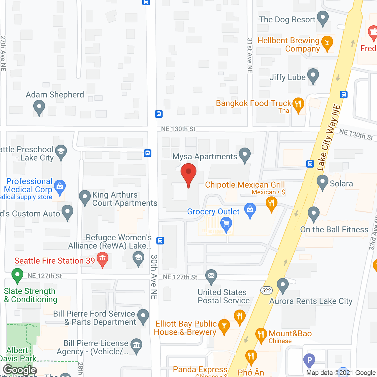 Cedar Park Apartments in google map