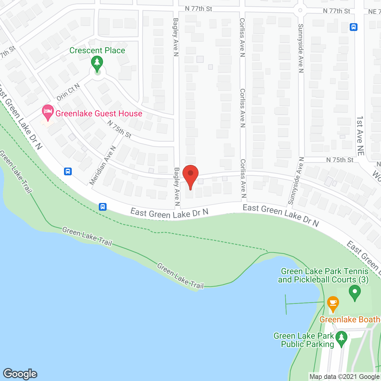Evergreen Park AFH - Greenlake in google map