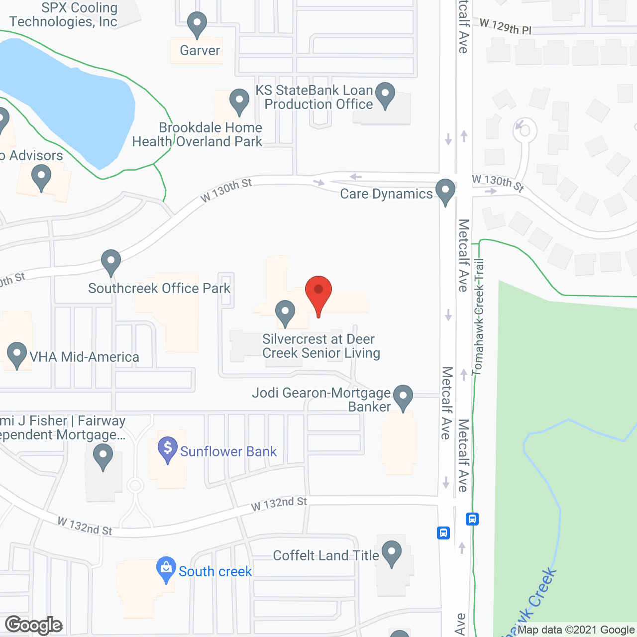 Silvercrest at Deercreek in google map
