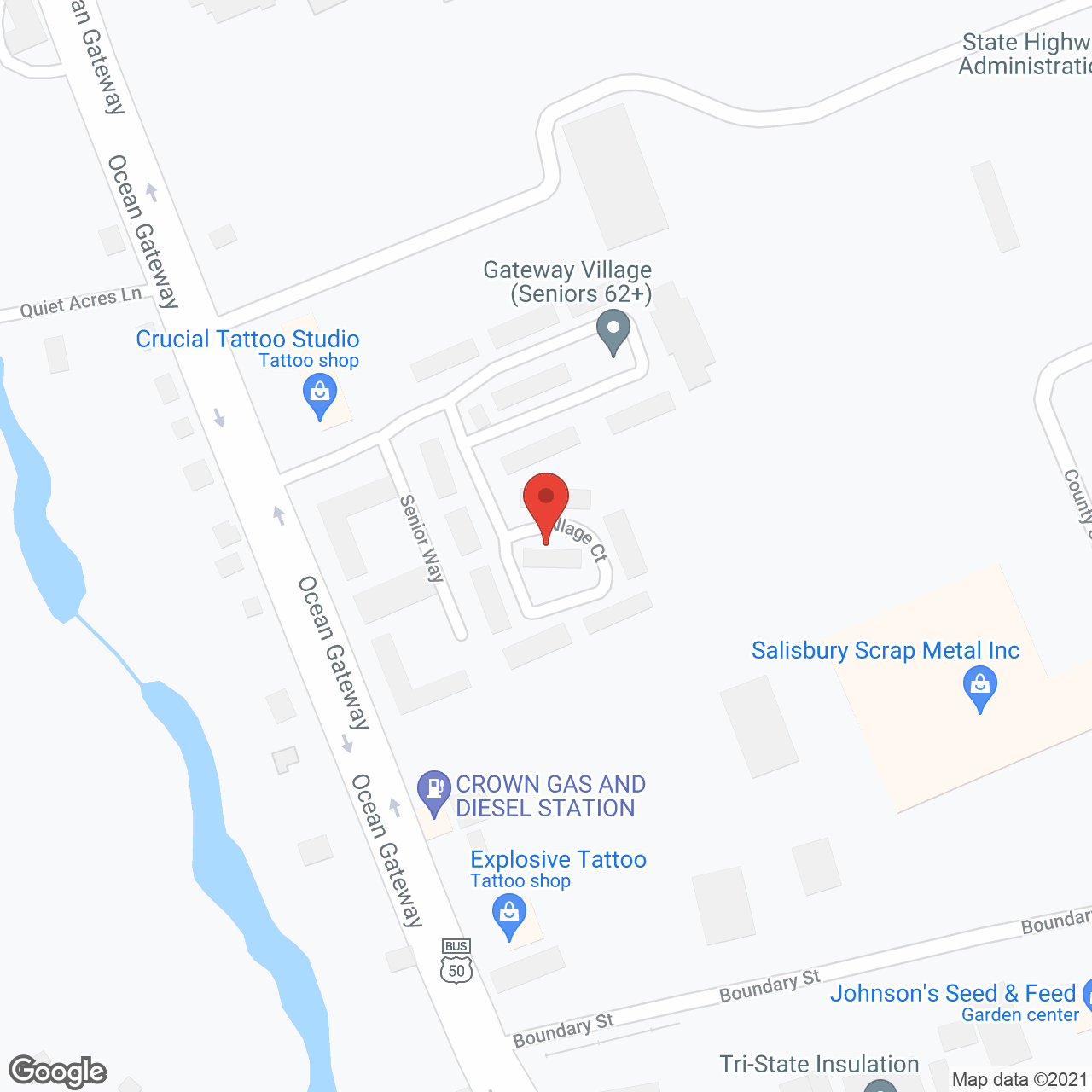Gateway Village in google map