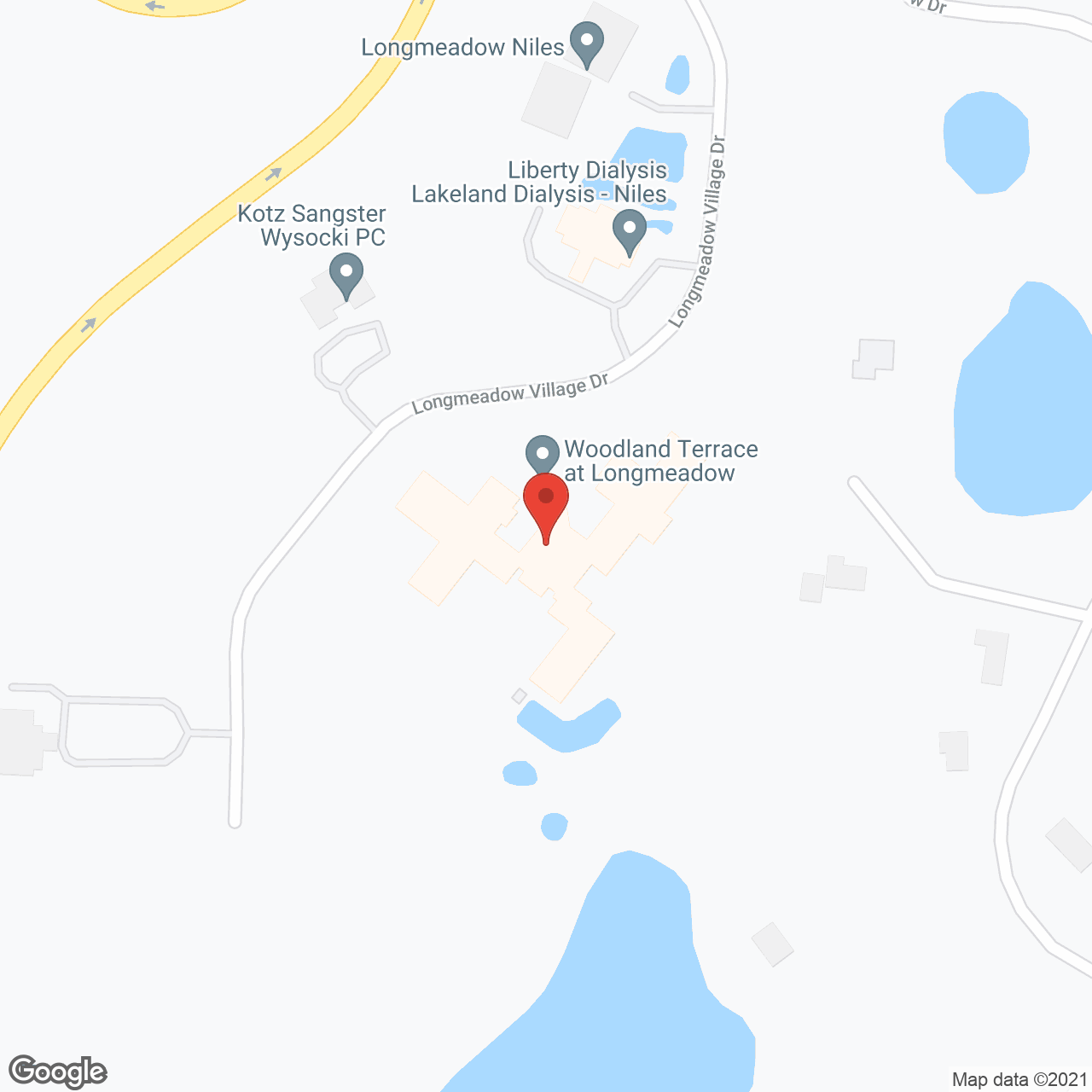 Woodland Terrace of Longmeadow in google map