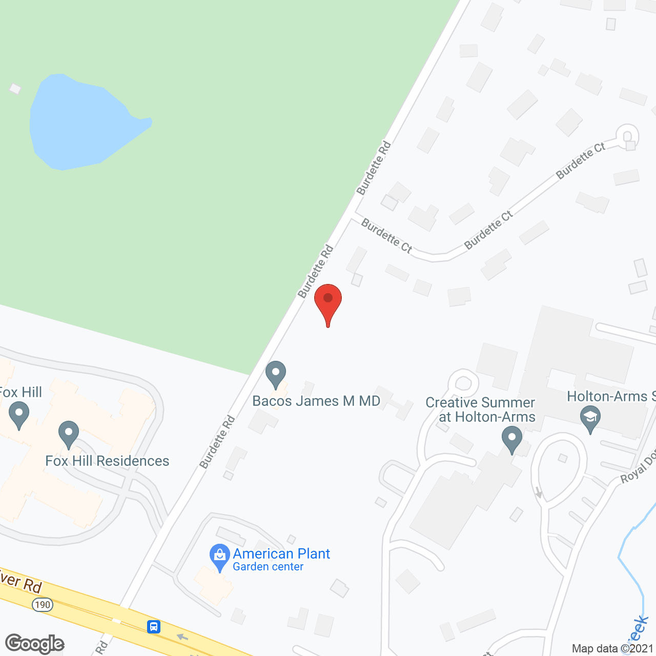 Fox Hill in google map