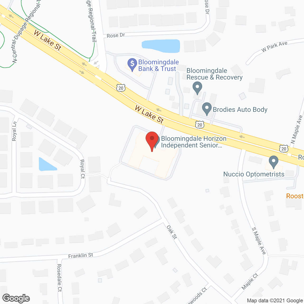 Bloomingdale Horizon in google map