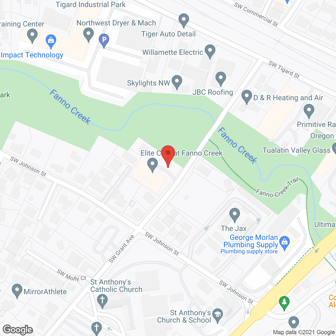 Fanno Creek by Elite Care in google map